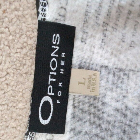 Vintage USA Quirky Novelty Newspaper Boho Relaxed Two Tone Summer Dress L - Picture 6 of 9